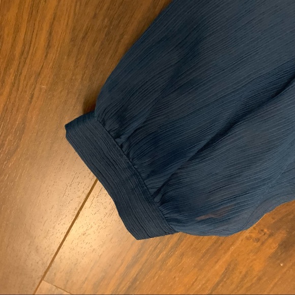 NWT TORRID | Chiffon Cold Shoulder Neck Tie Blouse Shirt Top Plus Size 2X - Picture 7 of 11